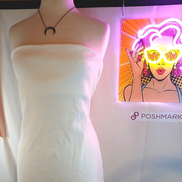 Divided Nwt Elegant White Strapless Dress Xl - Picture 2 of 7